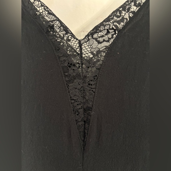 Express Lace Romper Adjustable Straps Black Feminine Pajama Lingerie Size Medium - Picture 4 of 11